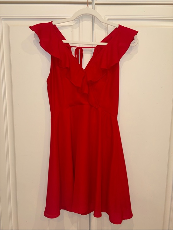 Altar'd State Dresses & Skirts - Altar'd State Red Ruffle V-Neck Mini Dress